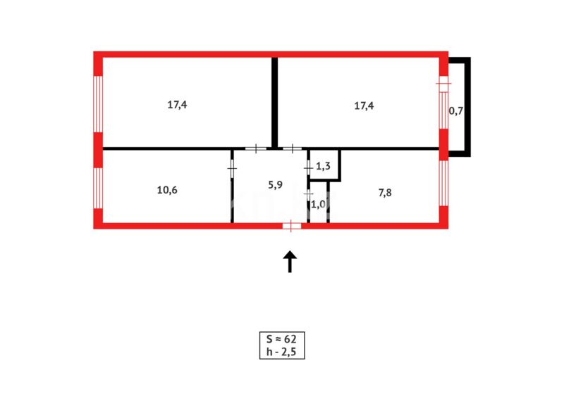 Продажа 3-комнатной квартиры, 62 м² - Продажа трехкомнатных квартир в Пришахтинске Караганды - страница 3 фото 16 из 16