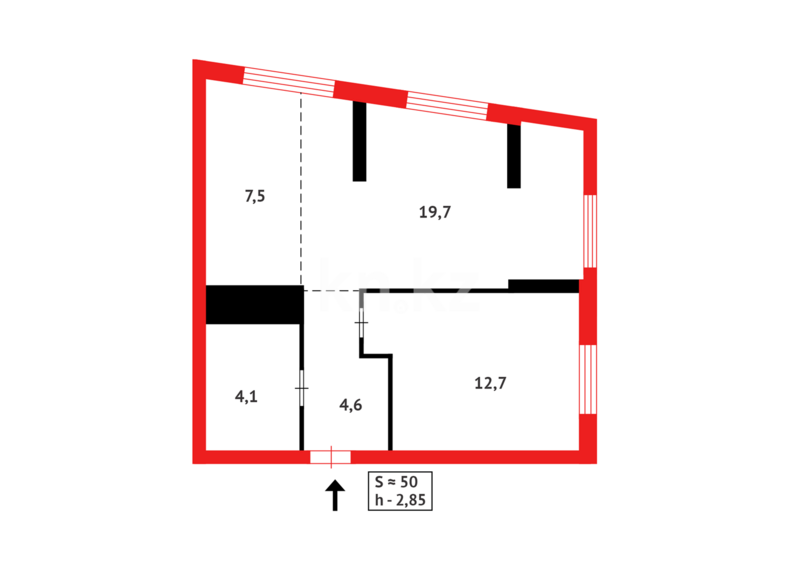 Продажа 2-комнатной квартиры, 50 м² - Продажа двухкомнатных квартир в р-не Сарайшык Астаны - страница 36 фото 14 из 14