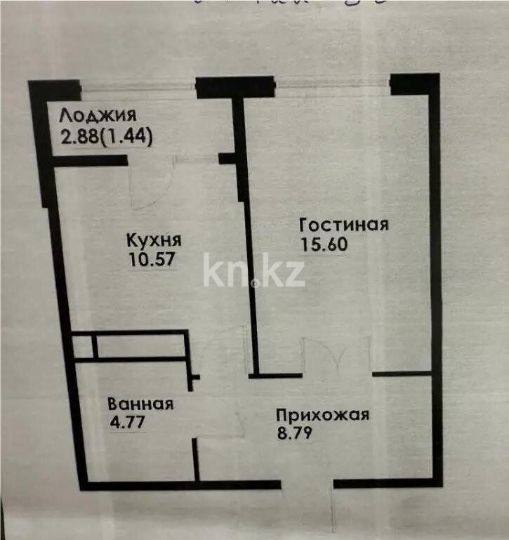 Продажа 1-комнатной квартиры, 40.6 м² - Продажа однокомнатных квартир в Алматы - страница 2 фото 3 из 3