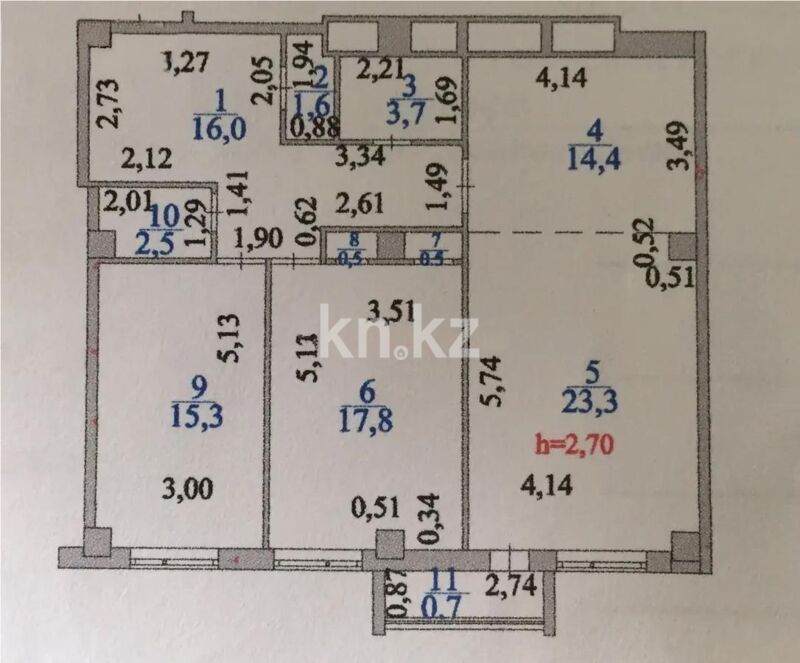 Продажа 3-комнатной квартиры, 96 м² - Продажа квартир в блочном доме в Астане - страница 159 фото 7 из 7