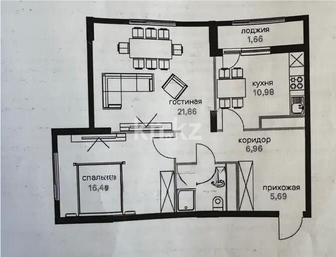 Продажа 2-комнатной квартиры, 68.1 м² - Продажа квартир в блочном доме в Астане - страница 171 фото 6 из 6