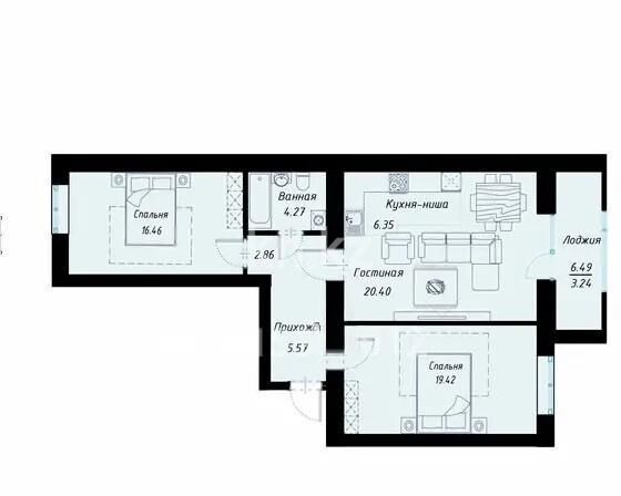 Продажа 3-комнатной квартиры, 78.2 м² - Продажа земельных участков в Костанае фото 5 из 5