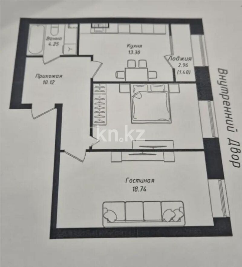Продажа 2-комнатной квартиры, 63 м² - Продажа двухкомнатных квартир в р-не Сарыарка Астаны - страница 18 фото 1 из 1