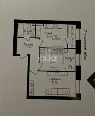 Продажа 2-комнатной квартиры, 59.78 м² - Продажа квартир в Казахстане - страница 154 фото 1 из 1
