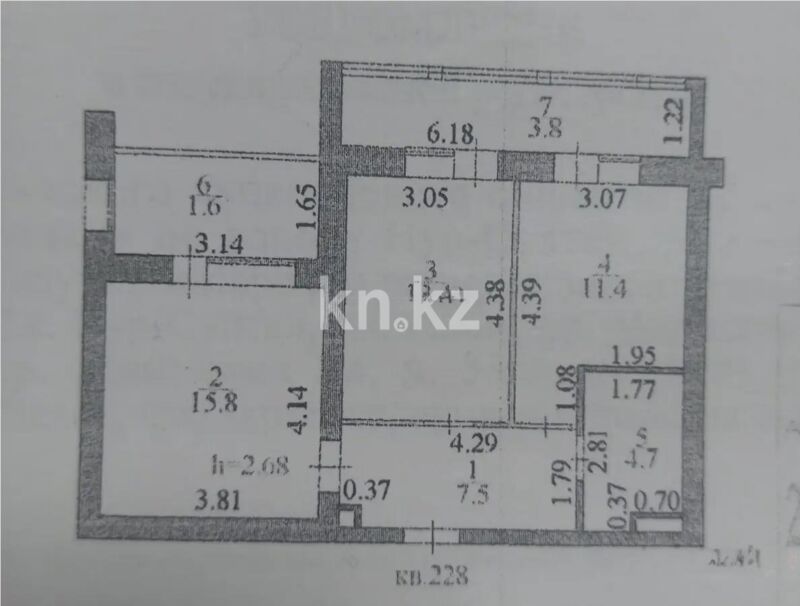 Продажа 2-комнатной квартиры, 58.2 м² - Продажа двухкомнатных квартир в р-не Есиль Астаны - страница 37 фото 5 из 5