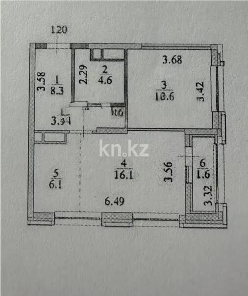 Продажа 2-комнатной квартиры, 49.4 м² - Продажа квартир в блочном доме в Астане - страница 172 фото 2 из 2