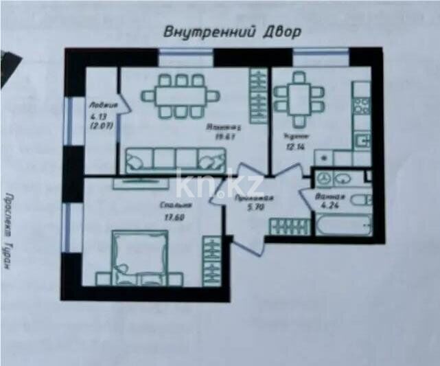 Продажа 2-комнатной квартиры, 62 м² - Продажа квартир в Астане - страница 36 фото 4 из 4