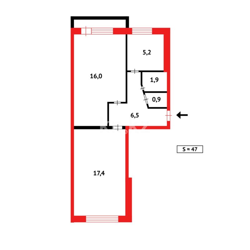 Продажа 2-комнатной квартиры, 49 м² - Продажа квартир в панельном доме в Темиртау - страница 3 фото 9 из 9
