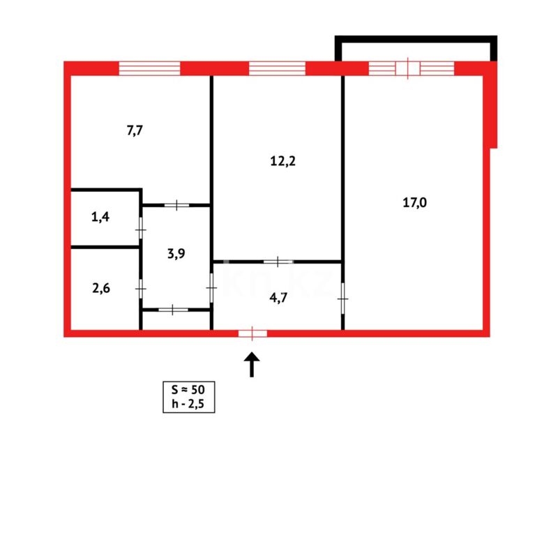 Продажа 2-комнатной квартиры, 49 м² - Недвижимость в Темиртау - страница 9 фото 13 из 13