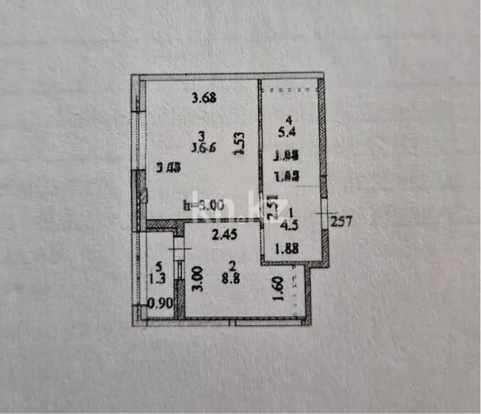 Продажа 1-комнатной квартиры, 36.6 м² - Продажа однокомнатных квартир в блочном доме в Казахстане - страница 45 фото 1 из 1