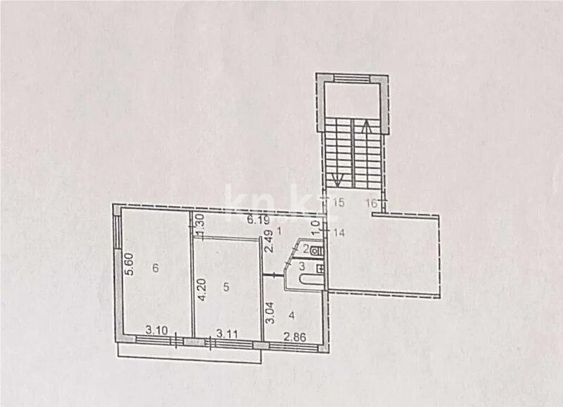 Продажа 2-комнатной квартиры, 52 м² - Продажа двухкомнатных квартир в Караганде - страница 3 фото 1 из 12