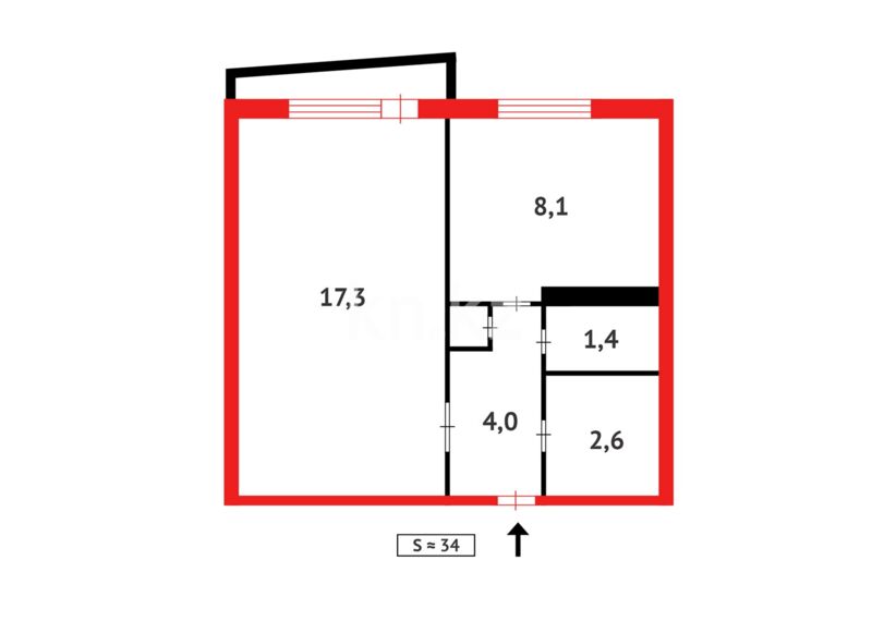 Продажа 1-комнатной квартиры, 33 м² - Продажа однокомнатных квартир в Казахстане фото 6 из 6
