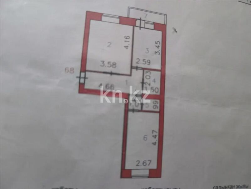 Продажа 2-комнатной квартиры, 49.1 м² - Продажа двухкомнатных квартир в р-не Сарыарка Астаны - страница 17 фото 6 из 6