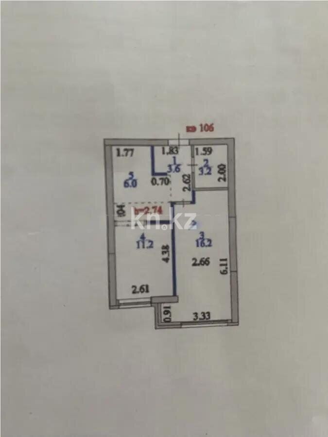 Продажа 2-комнатной квартиры, 40.2 м² - Аренда домов в Алматинской области фото 5 из 5