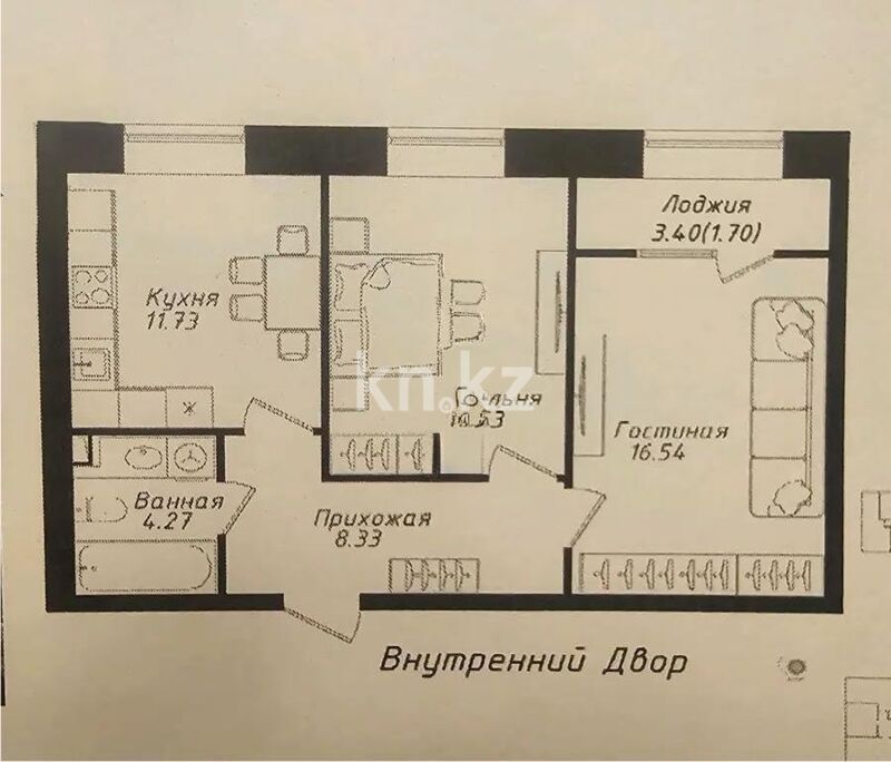 Продажа 2-комнатной квартиры, 56.1 м² - Продажа двухкомнатных квартир в р-не Сарайшык Астаны - страница 27 фото 1 из 1