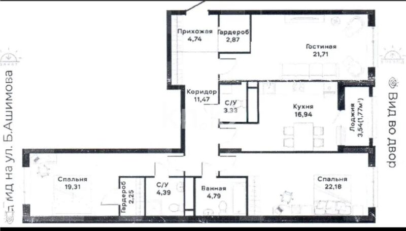 Продажа 3-комнатной квартиры, 111.4 м² - Продажа трехкомнатных квартир в Астане - страница 14 фото 1 из 1