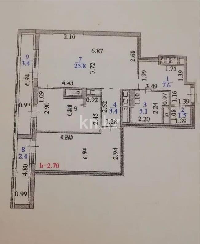 Продажа 2-комнатной квартиры, 76 м² - Продажа двухкомнатных квартир в р-не Есиль Астаны - страница 19 фото 6 из 6