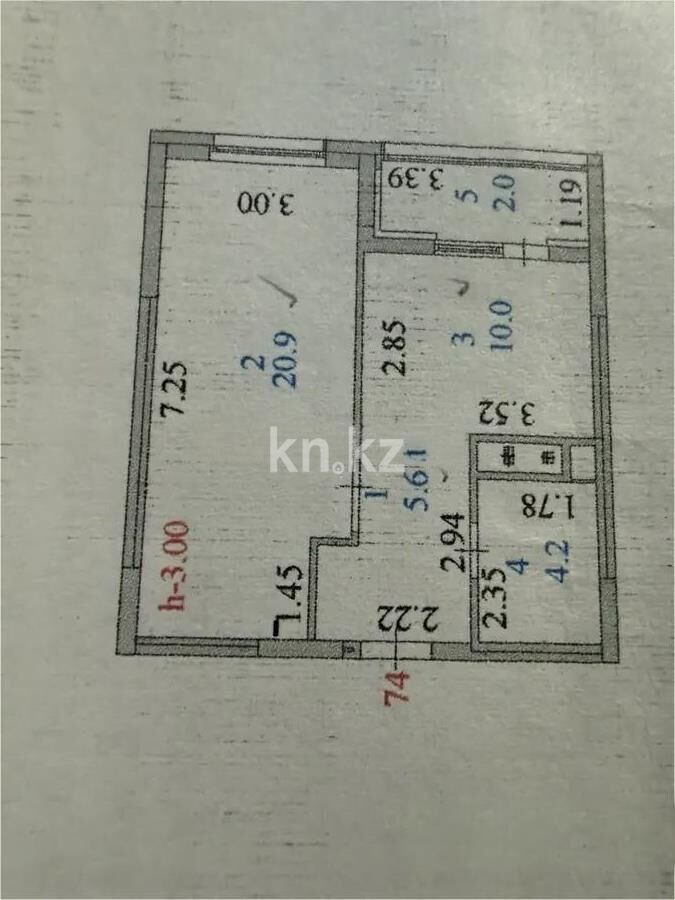 Продажа 1-комнатной квартиры, 42.7 м² - Продажа однокомнатных квартир в р-не Байконур Астаны - страница 5 фото 4 из 4