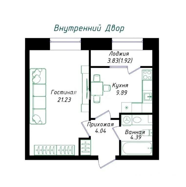 Продажа 1-комнатной квартиры, 42 м² - Продажа квартир от собственников в Астане - страница 13 фото 1 из 1