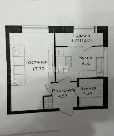 Продажа 1-комнатной квартиры, 38 м² - Продажа однокомнатных квартир в р-не Сарыарка Астаны - страница 17 фото 1 из 1