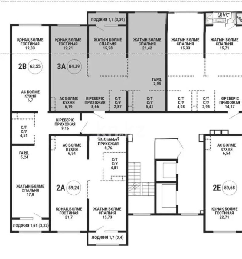Продажа 3-комнатной квартиры, 84.39 м² - Продажа квартир в Казахстане - страница 29 фото 1 из 1