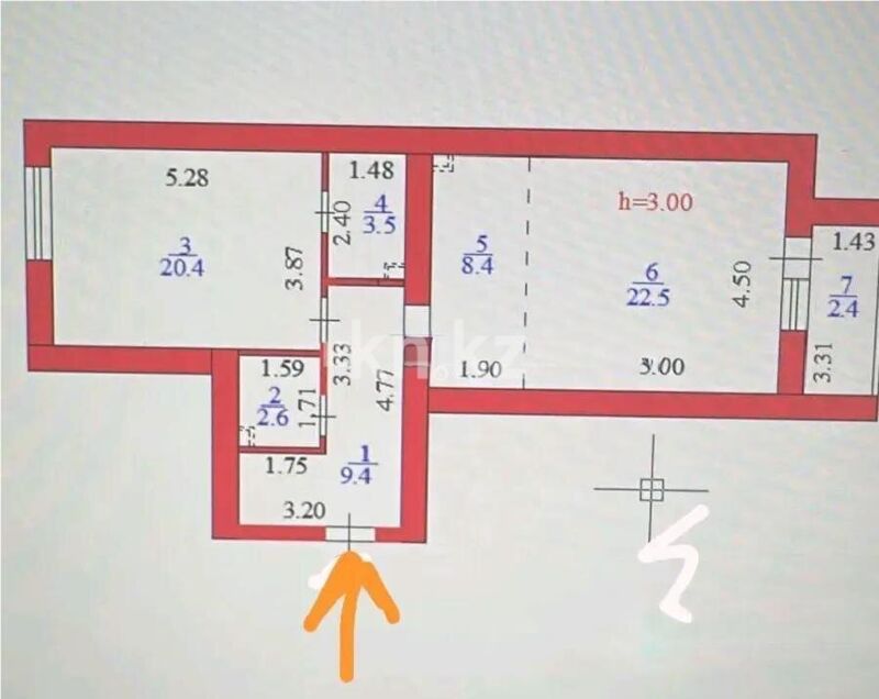 Продажа 2-комнатной квартиры, 69.2 м² - Продажа квартир в новостройках Астаны - страница 148 фото 4 из 4