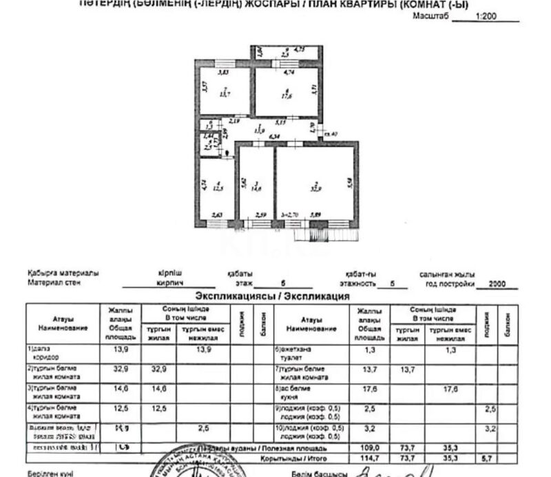 Продажа 4-комнатной квартиры, 114.7 м² - Продажа четырехкомнатных квартир в кирпичном доме в Казахстане - страница 16 фото 1 из 1