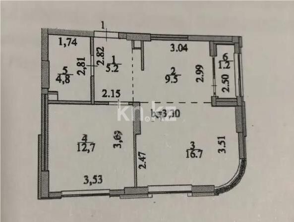 Продажа 2-комнатной квартиры, 50.1 м² - Продажа двухкомнатных квартир в р-не Есиль Астаны - страница 32 фото 1 из 1