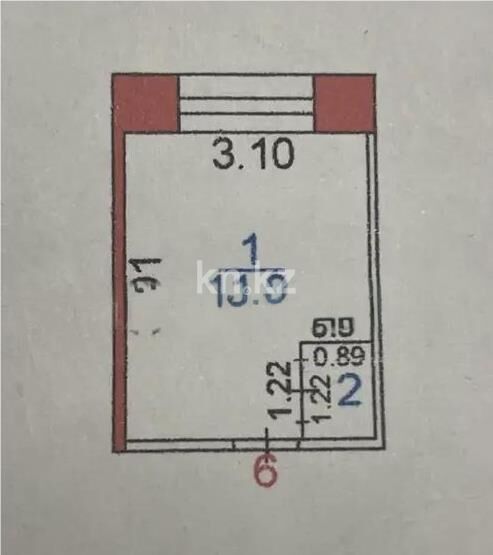 Продажа 1-комнатной квартиры, 12 м² - Продажа однокомнатных квартир в Городе Караганды - страница 5 фото 1 из 1