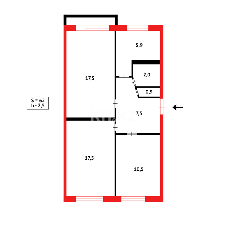 Продажа 3-комнатной квартиры, 62 м² - Продажа квартир в Майкудуке Караганды - страница 32 фото 11 из 11