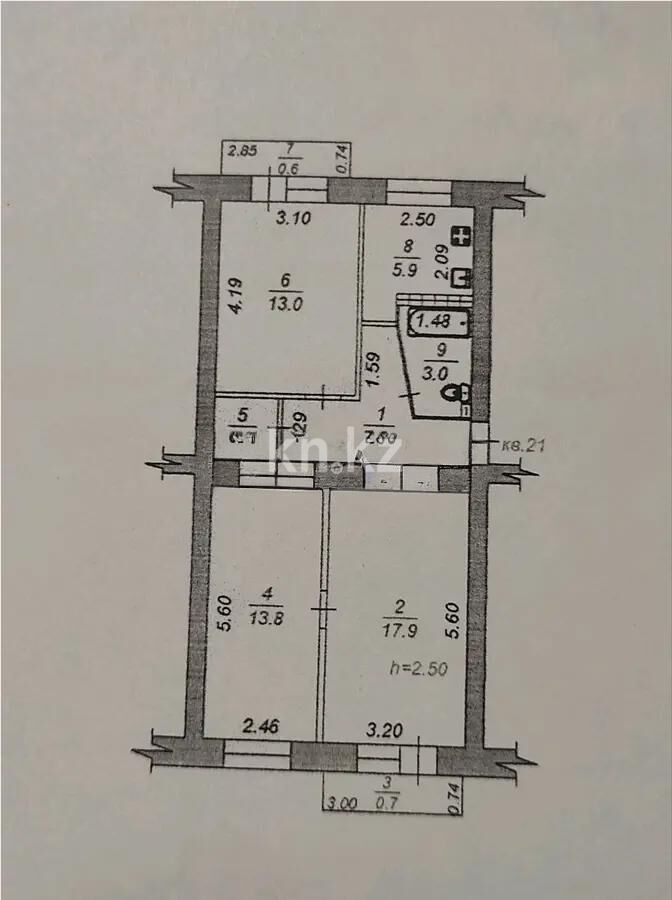 Продажа 3-комнатной квартиры, 63.9 м² - Продажа трехкомнатных квартир в Алмалинском р-не Алматы - страница 18 фото 2 из 2
