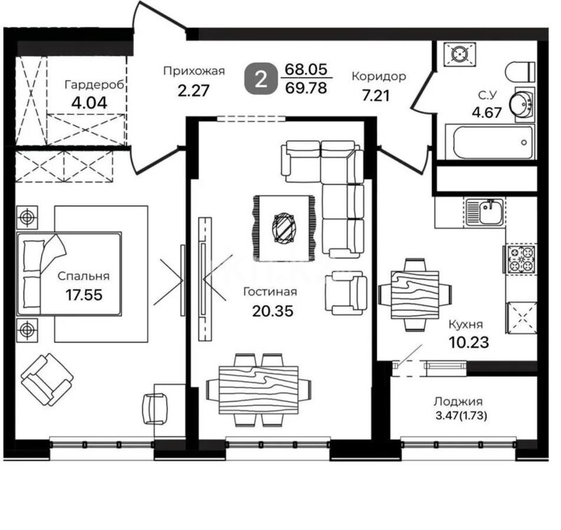 Продажа 3-комнатной квартиры, 75 м² - Продажа квартир в новостройках Астаны - страница 3 фото 3 из 3