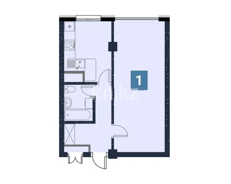 Продажа 1-комнатной квартиры, 44.8 м² - Продажа однокомнатных квартир в Ауэзовском р-не Алматы фото 1 из 1