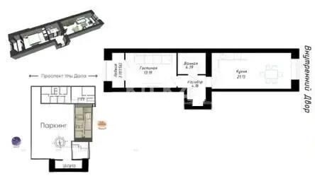 Продажа 2-комнатной квартиры, 44.45 м² - Продажа двухкомнатных квартир в р-не Нура Астаны - страница 36 фото 1 из 1