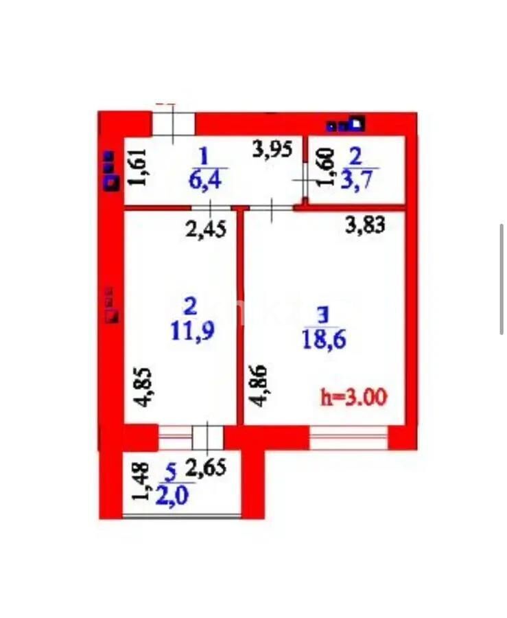 Продажа 1-комнатной квартиры, 42.6 м² - Продажа однокомнатных квартир в кирпичном доме в Астане - страница 67 фото 1 из 1