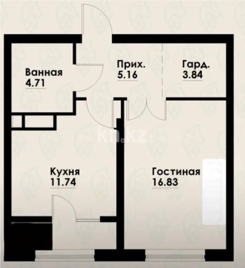 Продажа 1-комнатной квартиры, 45 м² - Продажа квартир от собственников в Алматы - страница 3 фото 1 из 1