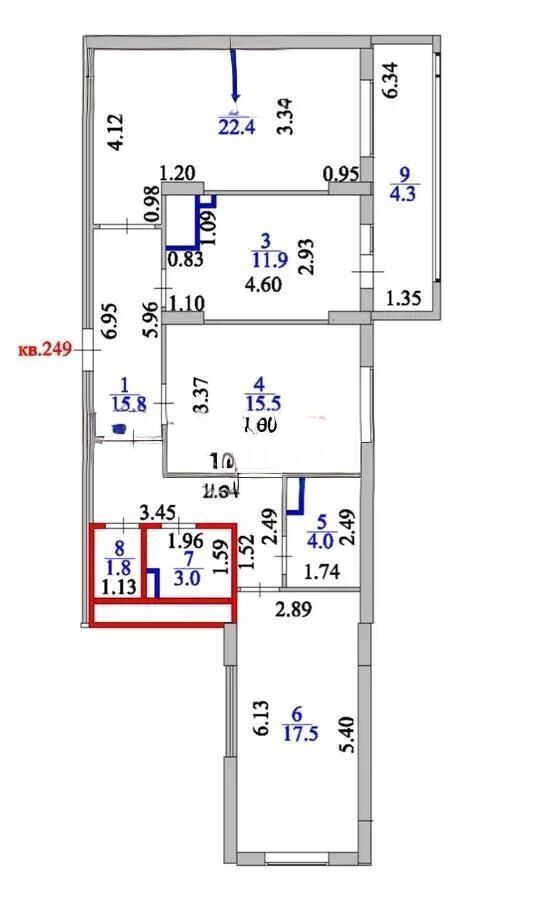 Продажа 3-комнатной квартиры, 96.2 м² - Продажа квартир в блочном доме в Астане - страница 11 фото 6 из 6