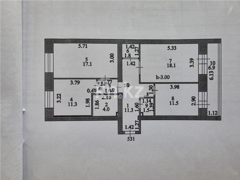 Продажа 3-комнатной квартиры, 86 м² - Продажа трехкомнатных квартир от собственников в Астане фото 9 из 9