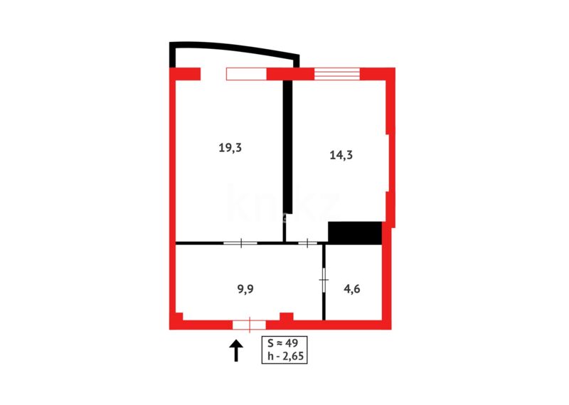 Продажа 1-комнатной квартиры, 49 м² - Продажа однокомнатных квартир в Астане - страница 12 фото 11 из 11