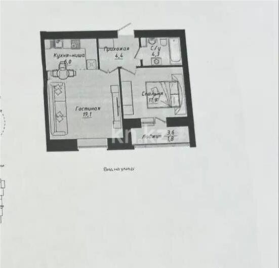 Продажа 2-комнатной квартиры, 47.5 м² - Продажа квартир в Казахстане - страница 80 фото 1 из 1