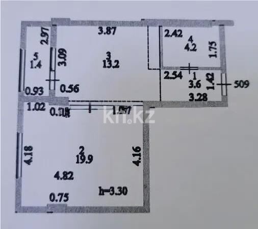 Продажа 1-комнатной квартиры, 42.3 м² - Продажа однокомнатных квартир в монолитно-каркасном доме в Астане - страница 28 фото 1 из 1