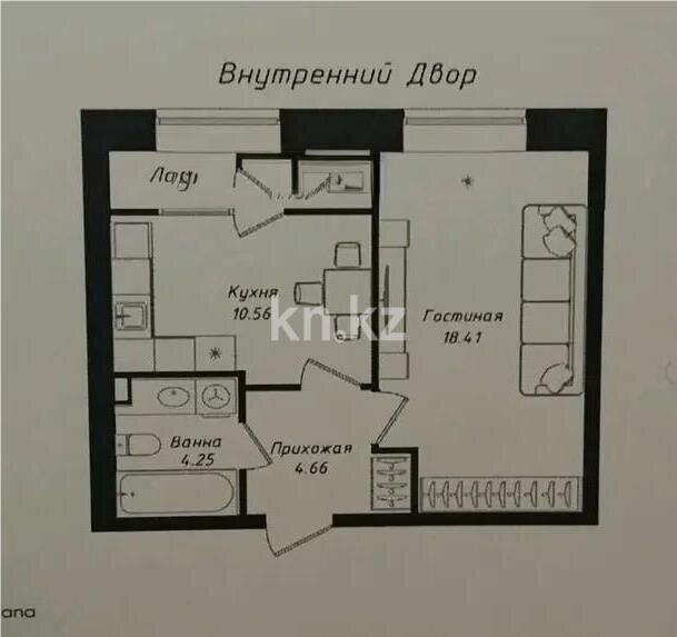Продажа 1-комнатной квартиры, 39.7 м² - Продажа однокомнатных квартир в Астане - страница 14 фото 1 из 1