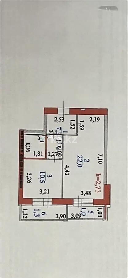Продажа 1-комнатной квартиры, 46 м² - Продажа однокомнатных квартир в р-не Нура Астаны - страница 35 фото 5 из 5