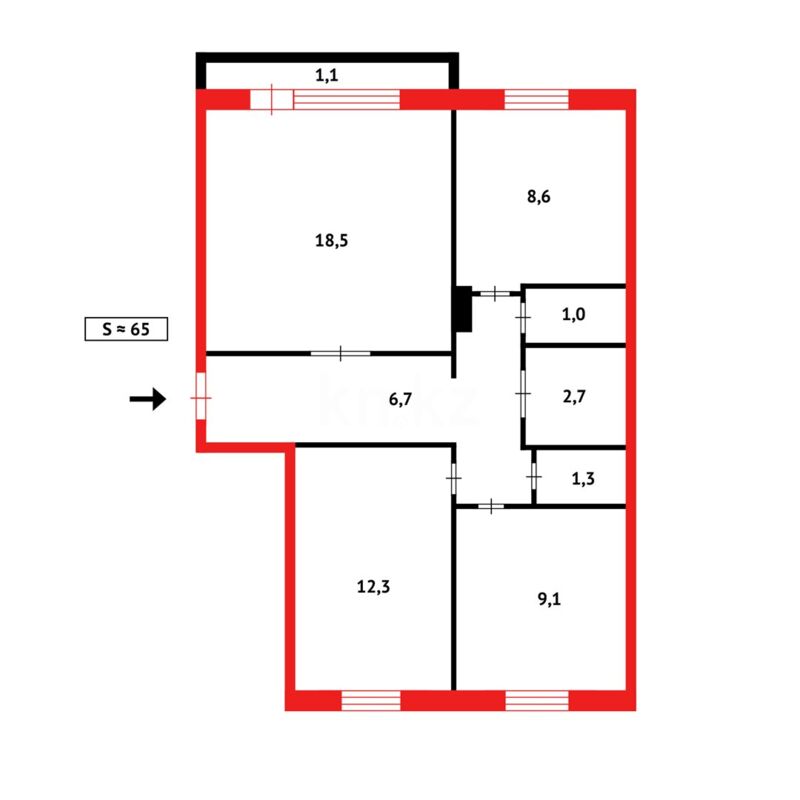 Продажа 3-комнатной квартиры, 65 м² - Продажа квартир в Майкудуке Караганды - страница 3 фото 16 из 16