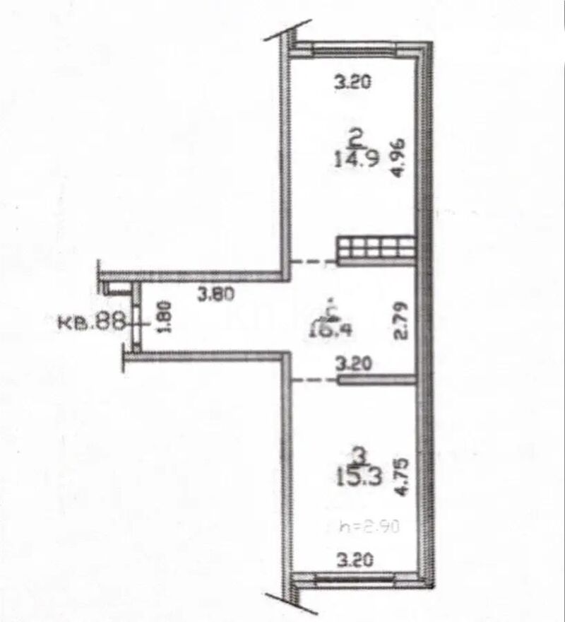 Продажа 2-комнатной квартиры, 46.6 м² - Продажа двухкомнатных квартир в Турксибском р-не Алматы - страница 8 фото 1 из 1