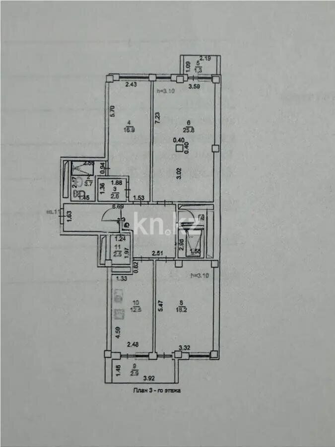 Продажа 3-комнатной квартиры, 106.6 м² - Продажа трехкомнатных квартир от собственников в Алматы - страница 12 фото 3 из 3