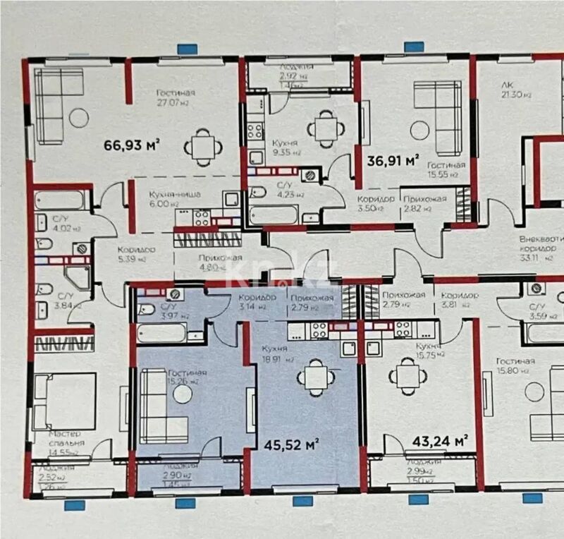 Продажа 1-комнатной квартиры, 46 м² - Продажа однокомнатных квартир в Жетысуском р-не Алматы - страница 4 фото 1 из 1