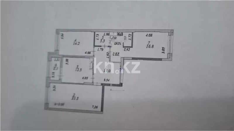 Продажа 3-комнатной квартиры, 89.2 м² - Продажа трехкомнатных квартир в блочном доме в Казахстане - страница 34 фото 1 из 1