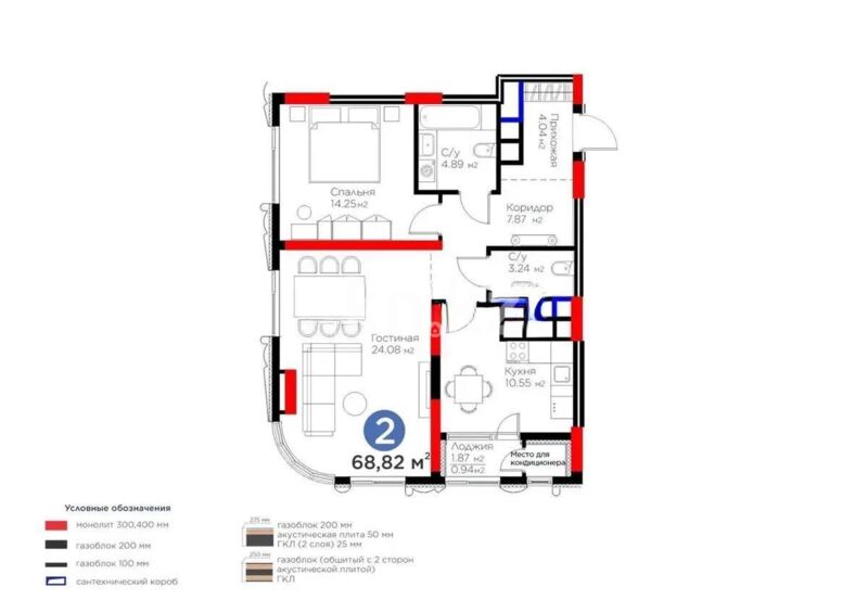 Продажа 2-комнатной квартиры, 70 м² - Продажа двухкомнатных квартир в блочном доме в Астане - страница 60 фото 1 из 1