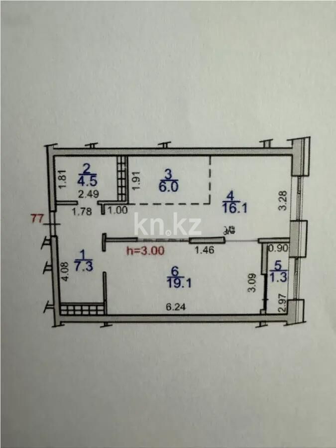Продажа 2-комнатной квартиры, 54.3 м² - Продажа двухкомнатных квартир в монолитно-каркасном доме в Казахстане - страница 190 фото 3 из 3